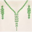 Набор Xuping Родий Серьги Колье Женственность зеленые кристаллы размер 42см х 5мм фото №2 Набор Xuping Родий Серьги Колье Женственность зеленые кристаллы размер 42см х 5мм фото №2