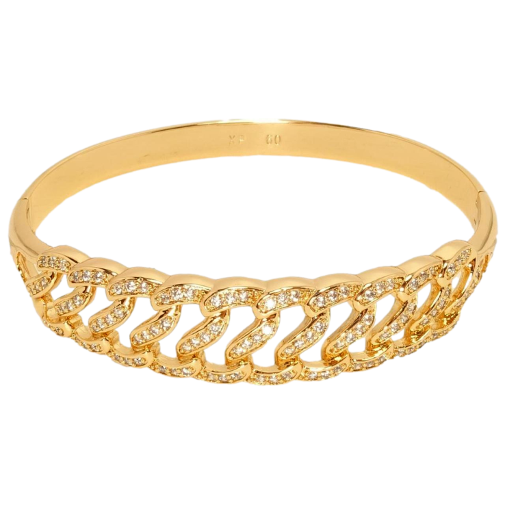 Браслет Xuping Позолота 18K Декоративний орнамент із вставками цирконію ø 6см фото №18