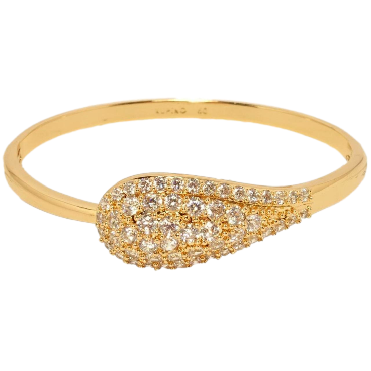 Браслет Xuping Позолота 18K Крапля інкрустована цирконієм ø 5,7см фото №13 Браслет Xuping Позолота 18K Крапля інкрустована цирконієм ø 5,7см фото №13