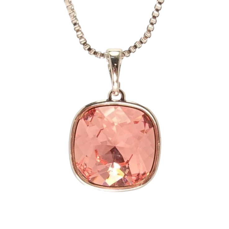 Кулон Xuping колір Родій з кр-ми Swarovski на ланцюжку Кристал Rose довжина 42-47,5см фото №18