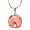 Кулон Xuping колір Родій з кр-ми Swarovski на ланцюжку Кристал Rose довжина 42-47,5см фото №2