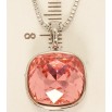 Кулон Xuping колір Родій з кр-ми Swarovski на ланцюжку Кристал Rose довжина 42-47,5см фото №4