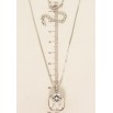 Кулон Xuping цвет Родий с кр-ми Swarovski на цепочке Кристалл Clear длина 41.5-46,5см фото №4
