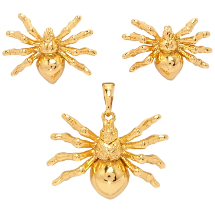 Набір Xuping Позолота 18K Сережки Кулон Павуки фото №19 Набір Xuping Позолота 18K Сережки Кулон Павуки фото №19