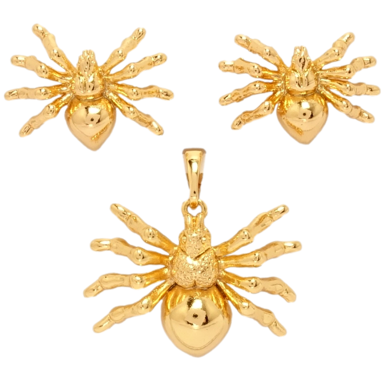 Набір Xuping Позолота 18K Сережки Кулон Павуки фото №1