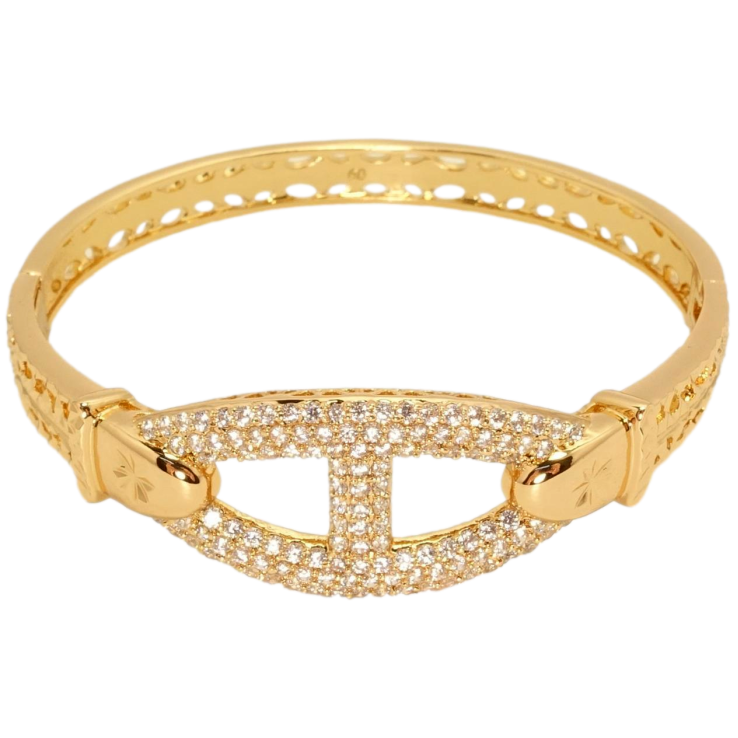 Браслет Xuping Позолота 18K Декоративний ремінець з інкрустацією цирконієм ø 6см фото №15