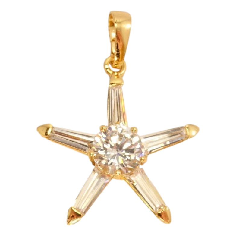 Кулон Xuping Позолота 18 К Кристальна зірка фото №5 Кулон Xuping Позолота 18 К Кристальна зірка фото №5