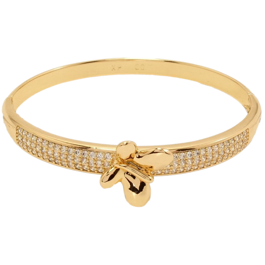 Браслет Xuping Позолота 18K Метелик з інкрустацією цирконієм ø 6см фото №1