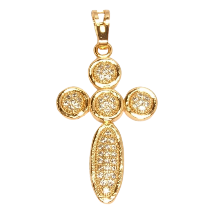 Кулон Xuping Позолота 18K Хрест із геометричних фігур фото №23