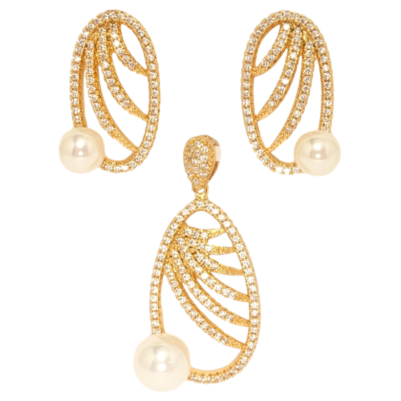 Набір Xuping Позолота 18K Сережки Кулон Чудове бачення фото №2 Набір Xuping Позолота 18K Сережки Кулон Чудове бачення фото №2