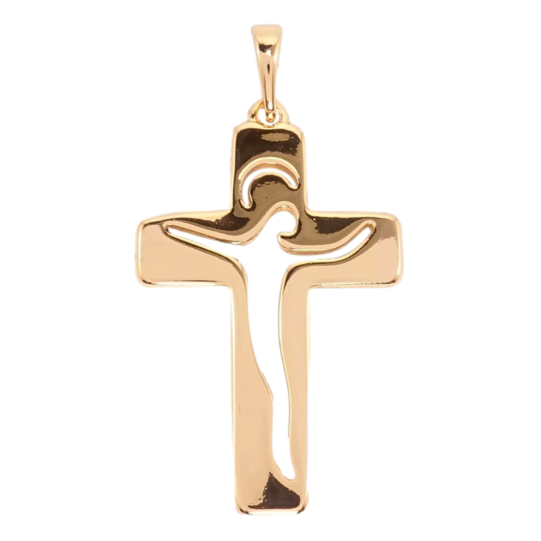 Кулон Xuping Позолота 18K Четвероконечный крест с вырезом Распятие фото №1