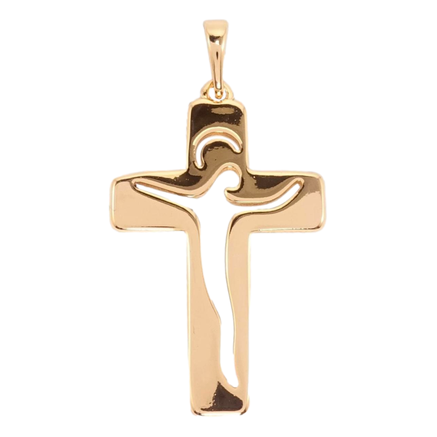 Кулон Xuping Позолота 18K Четвероконечный крест с вырезом Распятие фото №1