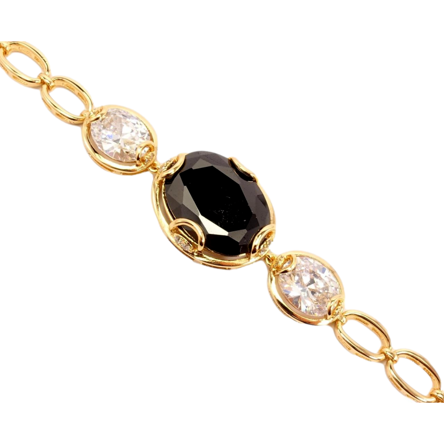 Браслет Xuping Позолота 18K Чорно-біле тріо довжина з дод. замком 18см; 20см х 7-18мм фото №1