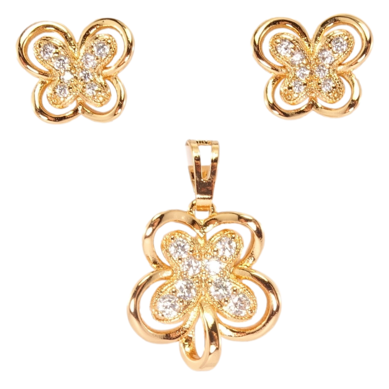 Набор Xuping Позолота 18K Серьги Кулон Бабочки фото №1 Набор Xuping Позолота 18K Серьги Кулон Бабочки фото №1