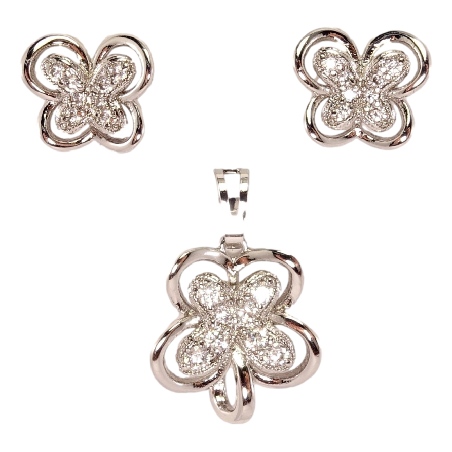 Набір Xuping Родій Сережки Кулон Метелики фото №1