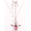 Кулон Xuping колір Родій з кр-ми Swarovski на ланцюжку Ангел з кристалом Amethyst дл.39-44см х 1мм фото №2
