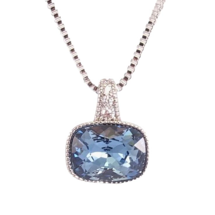 Кулон Xuping колір Родій з кр-ми Swarovski на ланцюжку Кристал Montana дл.40-45см х 1мм фото №19