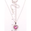 Кулон Xuping колір Родій з кр-ми Swarovski на ланцюжку Кристальне серце Fuchsi в обрамленні дл.39-44см х фото №2