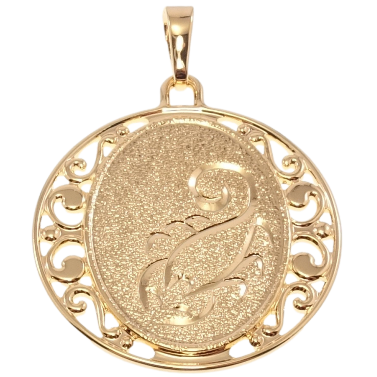 Кулон Xuping Позолота 18 К Знак Зодіаку Скорпіон Декор Шагрень і Вензельний Візерунок фото №7