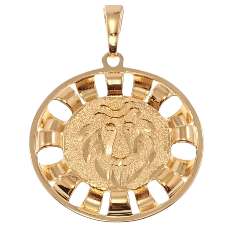 Кулон Xuping Позолота 18 К Знак Зодіаку Лев Декор Шагрень фото №2 Кулон Xuping Позолота 18 К Знак Зодіаку Лев Декор Шагрень фото №2