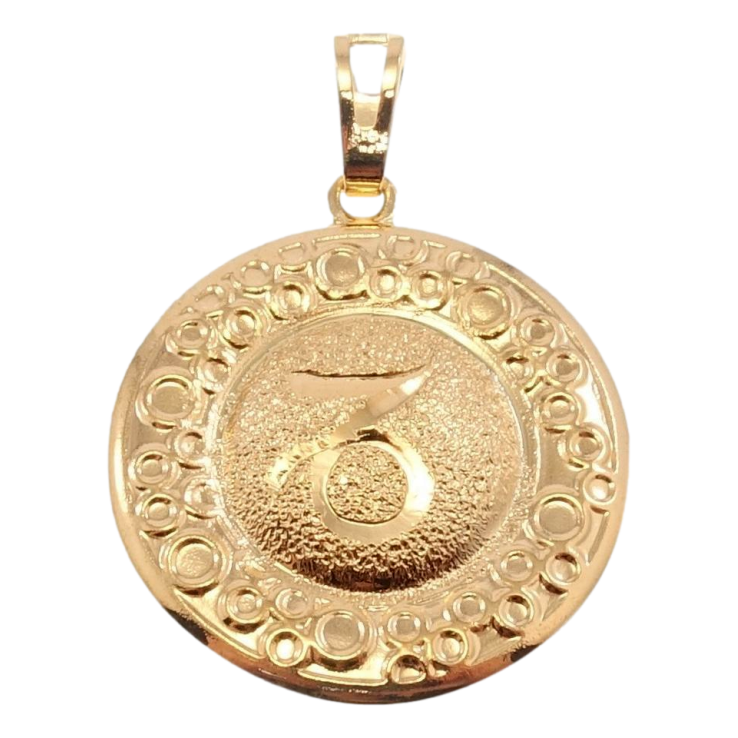 Кулон Xuping Позолота 18 К Знак Зодіаку Козеріг Чеканка Круги фото №23
