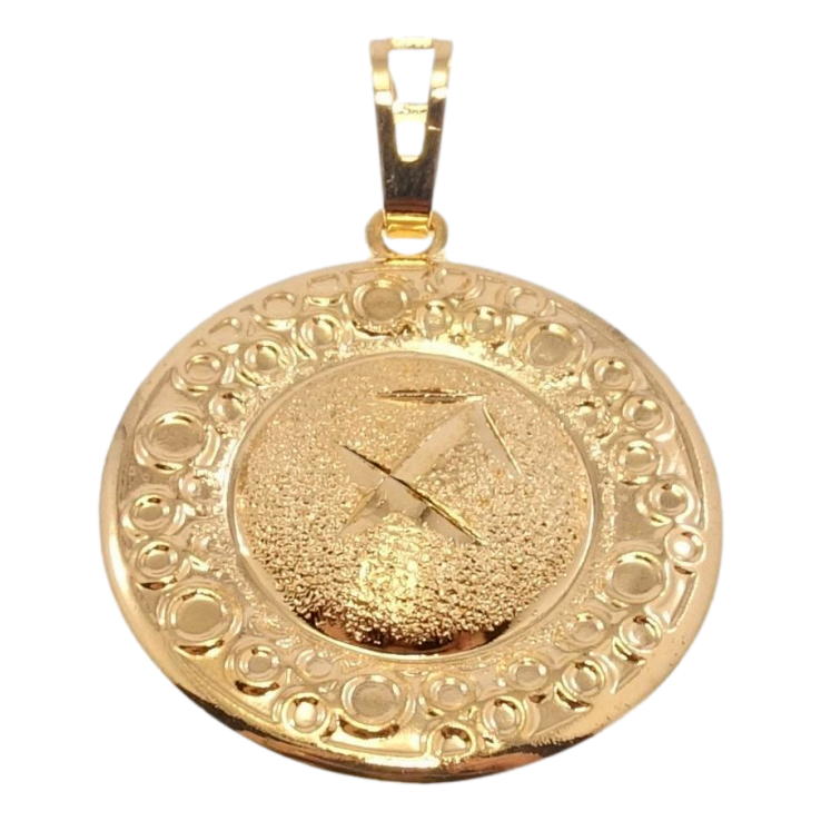 Кулон Xuping Позолота 18 К Знак Зодіаку Стрілець Карбування Круги фото №3