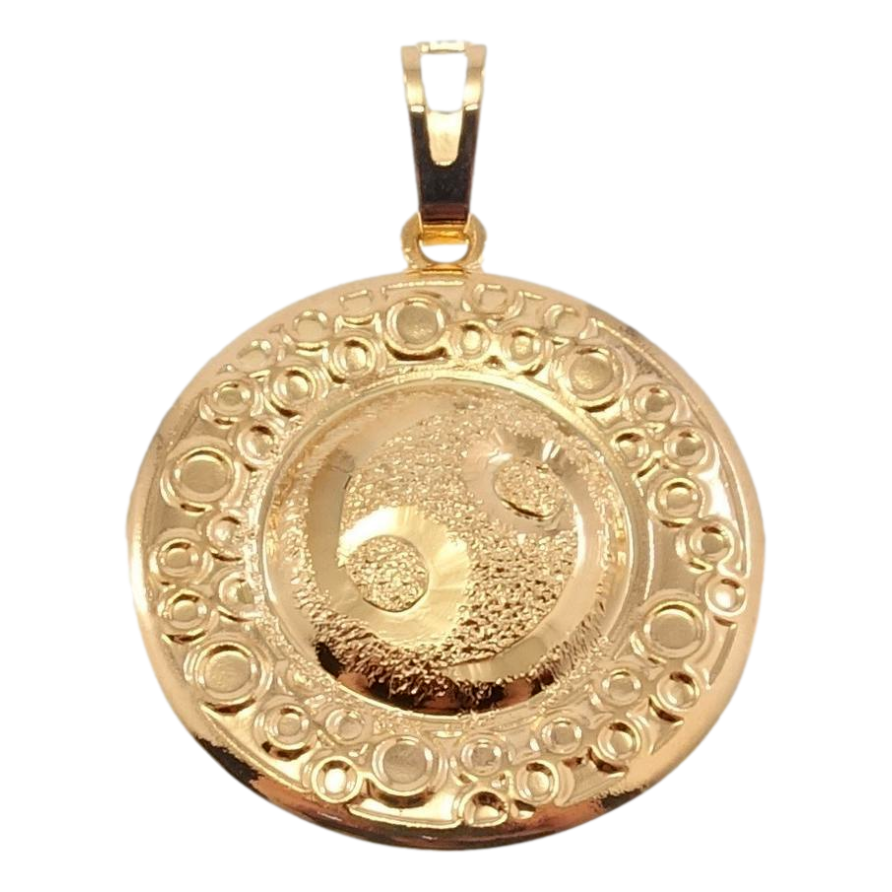 Кулон Xuping Позолота 18 К Знак Зодіаку Рак Чеканка Круги фото №1