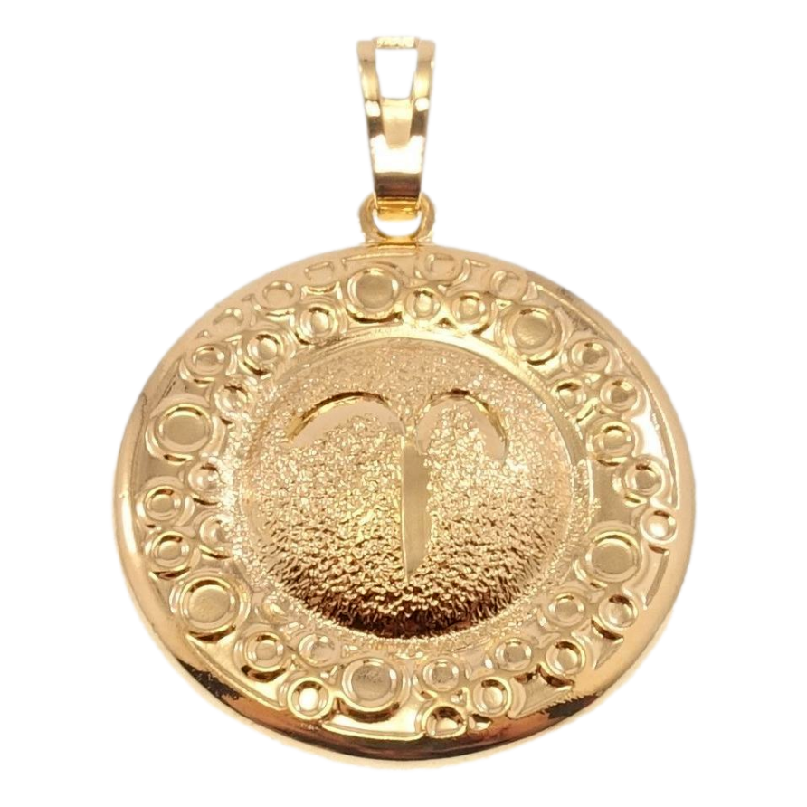 Кулон Xuping Позолота 18 К Знак Зодіаку Овен Чеканка Круги фото №1