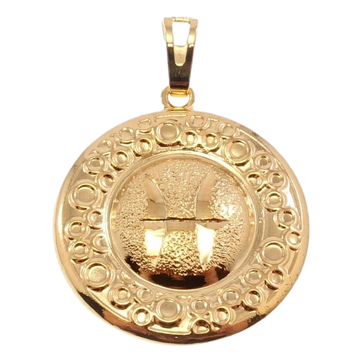 Кулон Xuping Позолота 18 К Знак Зодіаку Близнюки Чеканка Круги фото №13