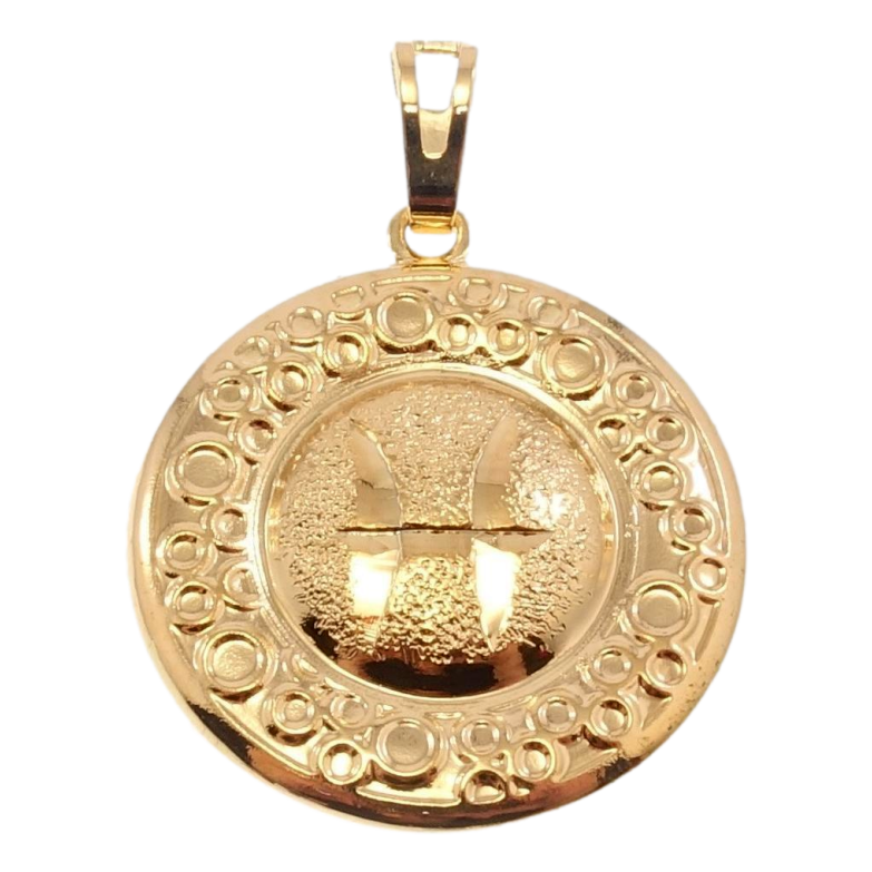 Кулон Xuping Позолота 18 К Знак Зодиака Близнецы Чеканка Круги фото №1 Кулон Xuping Позолота 18 К Знак Зодиака Близнецы Чеканка Круги фото №1