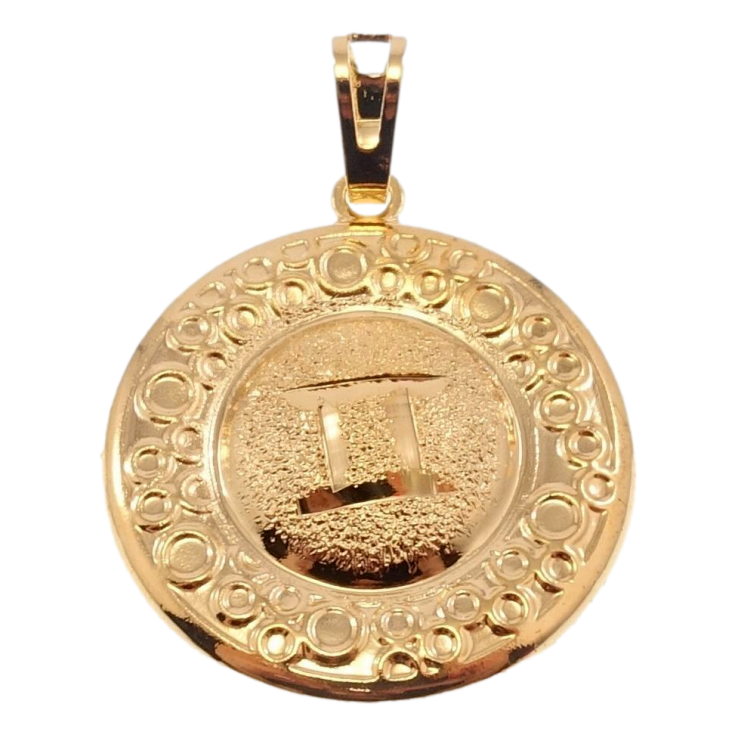 Кулон Xuping Позолота 18 К Знак Зодіаку Риби Чеканка Круги фото №10
