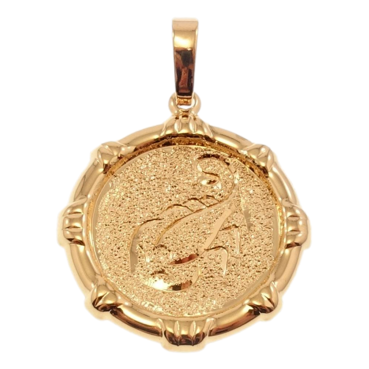 Кулон Xuping Позолота 18 К Знак Зодіаку Скорпіон декор шагрень фото №9