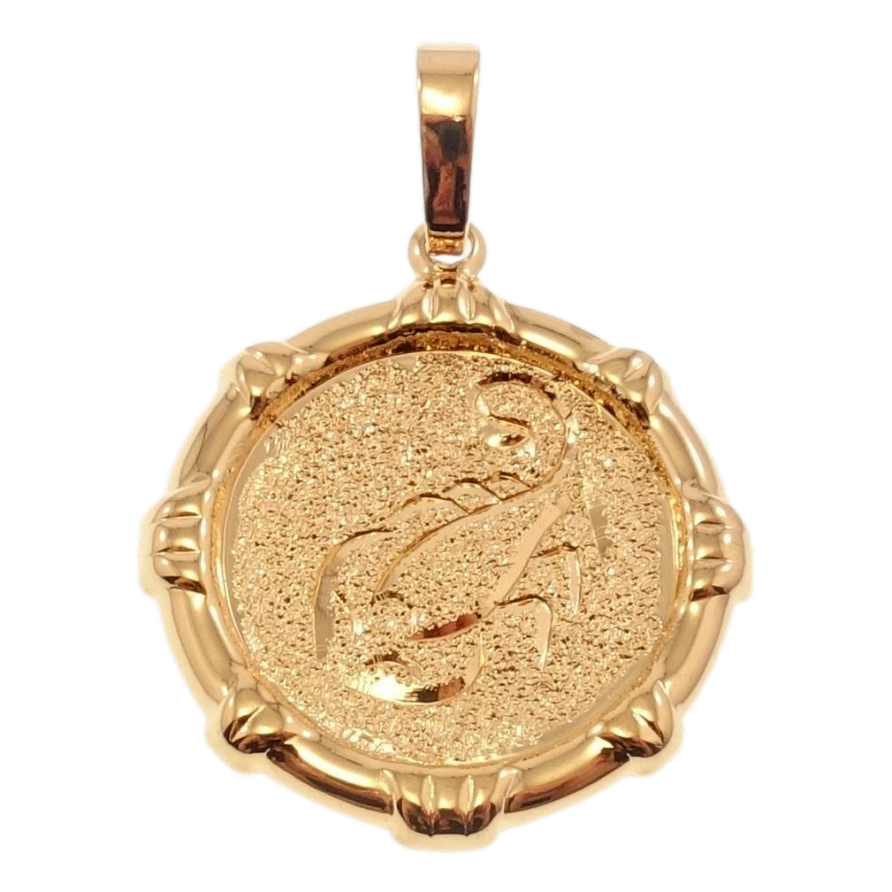 Кулон Xuping Позолота 18 К Знак Зодіаку Скорпіон декор шагрень фото №1 Кулон Xuping Позолота 18 К Знак Зодіаку Скорпіон декор шагрень фото №1