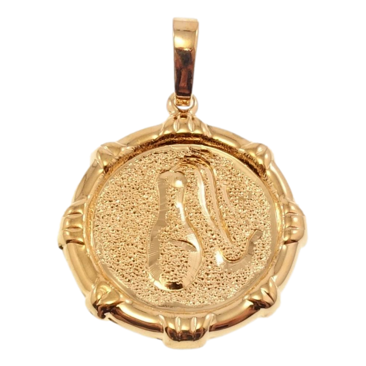 Кулон Xuping Позолота 18 К Знак Зодіаку Водолій декор шагрень фото №6 Кулон Xuping Позолота 18 К Знак Зодіаку Водолій декор шагрень фото №6