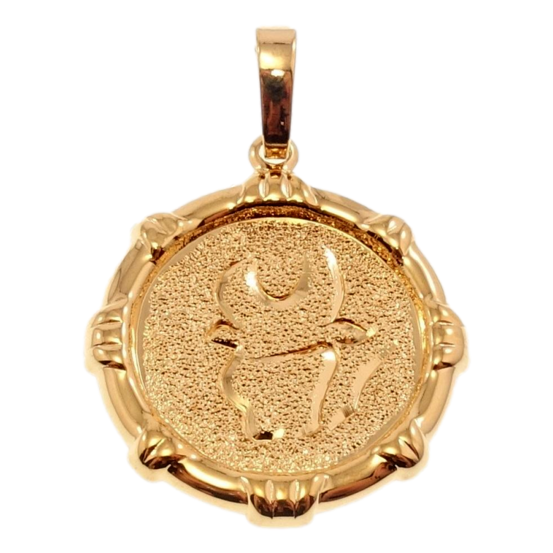 Кулон Xuping Позолота 18 К Знак Зодіаку Телець декор шагрень фото №1 Кулон Xuping Позолота 18 К Знак Зодіаку Телець декор шагрень фото №1