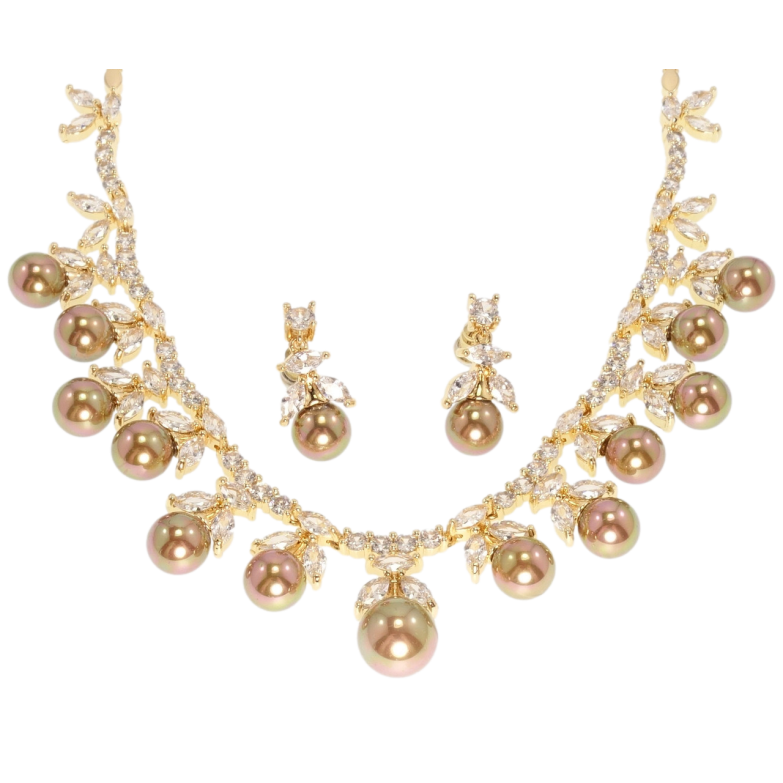 Набір Xuping Позолота 18K Сережки Кольє Каприз довжина кольє 41см х 3мм фото №1