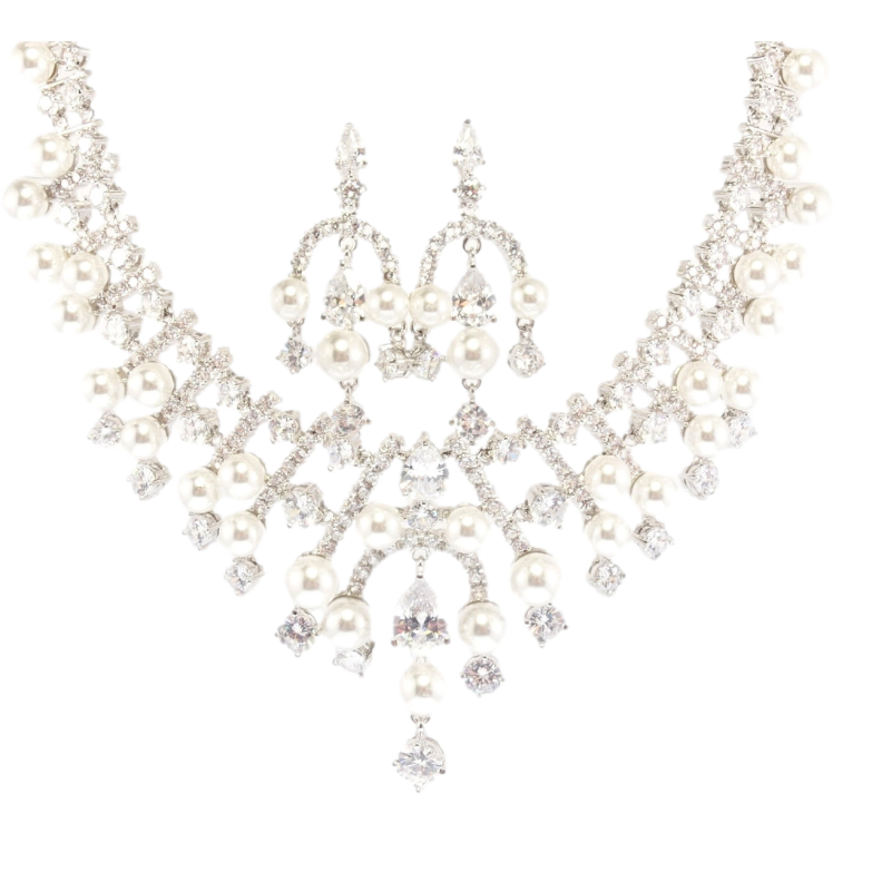 Набор Xuping Родий Серьги Колье Барокко размер 42см х 4-6мм фото №1 Набор Xuping Родий Серьги Колье Барокко размер 42см х 4-6мм фото №1