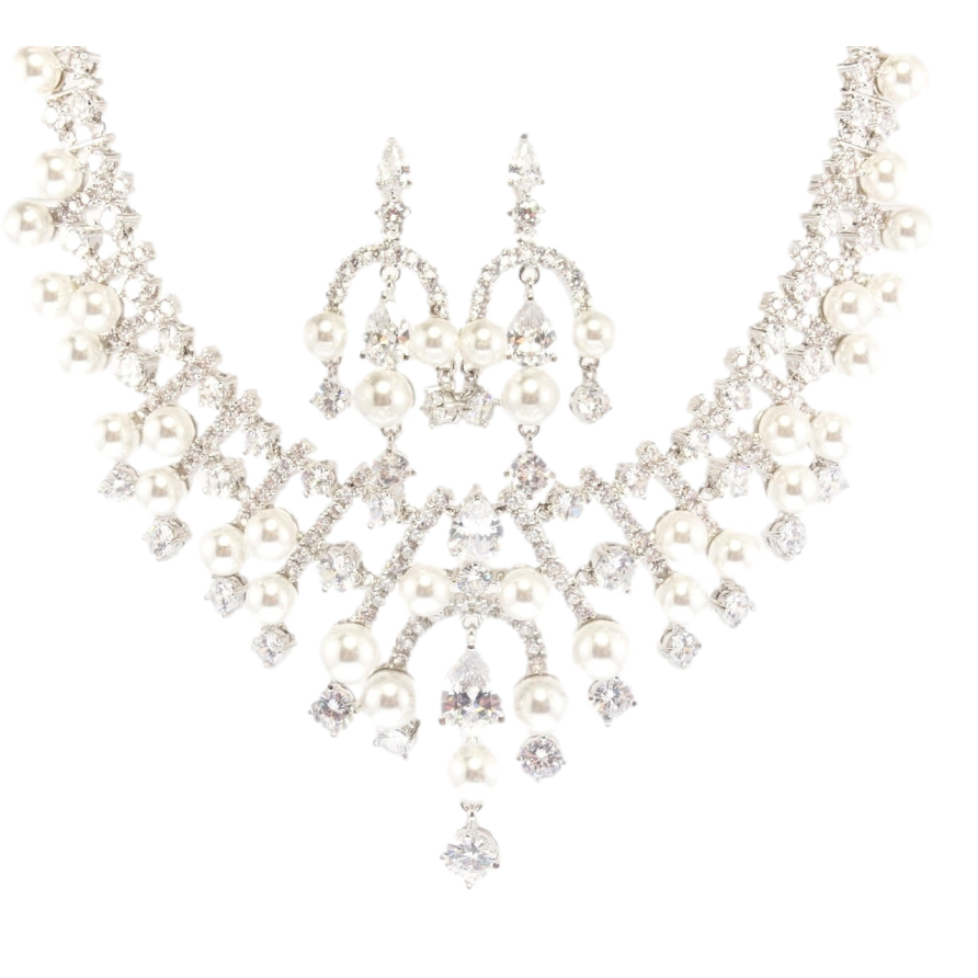 Набор Xuping Родий Серьги Колье Барокко размер 42см х 4-6мм фото №1 Набор Xuping Родий Серьги Колье Барокко размер 42см х 4-6мм фото №1