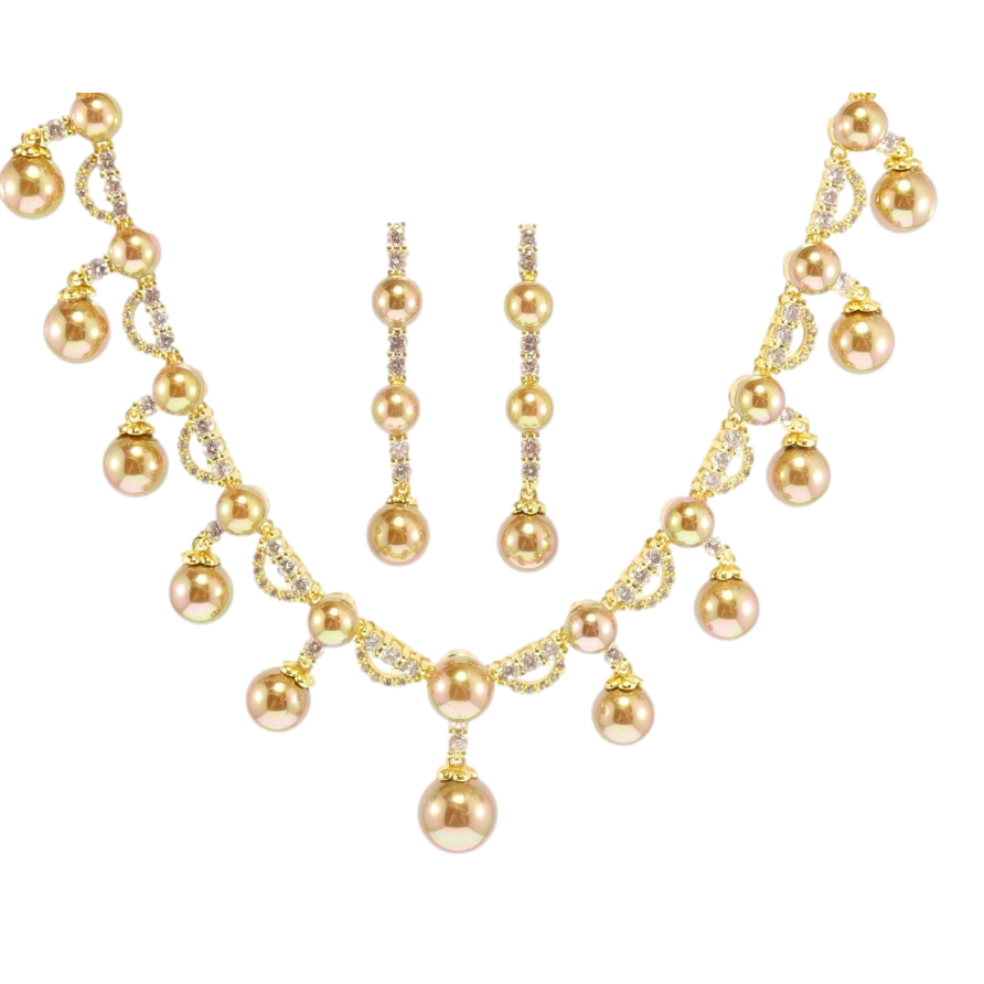 Набір Xuping Позолота 18K Сережки Кольє Венера довжина кольє 44,5см х 3мм фото №1