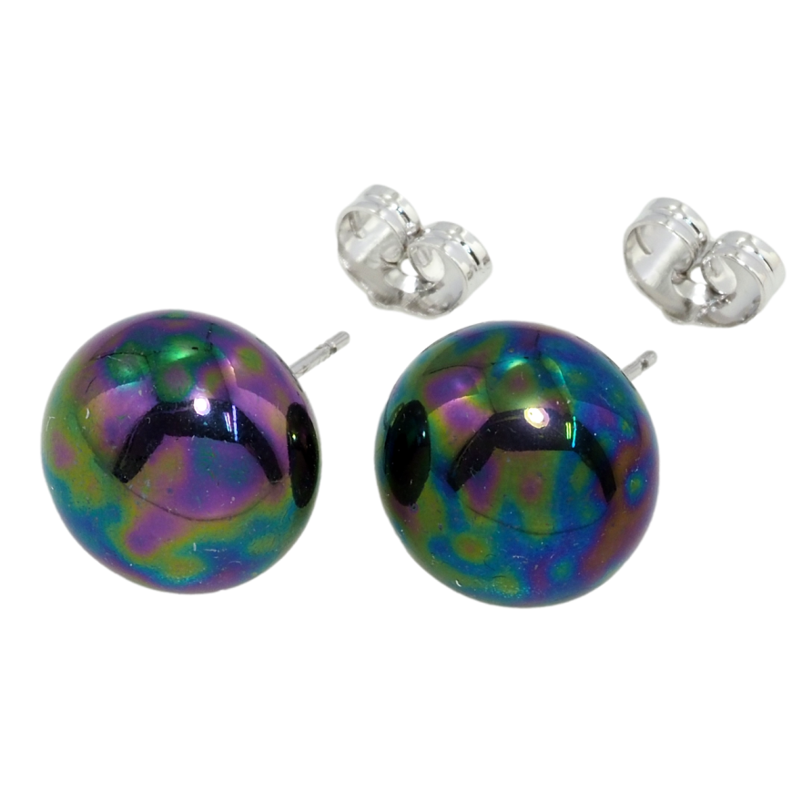 Сережки Xuping Родій пусети Чорні перлини ø 14мм фото №1 Сережки Xuping Родій пусети Чорні перлини ø 14мм фото №1