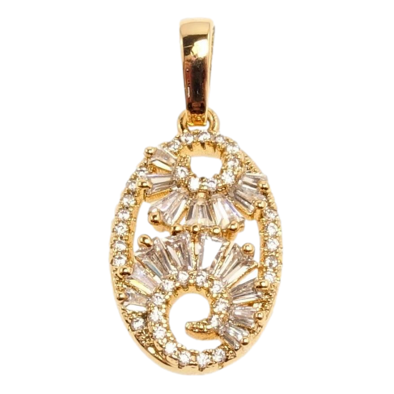 Кулон Xuping Позолота 18 К Витончений орнамент з цирконієм фото №5 Кулон Xuping Позолота 18 К Витончений орнамент з цирконієм фото №5