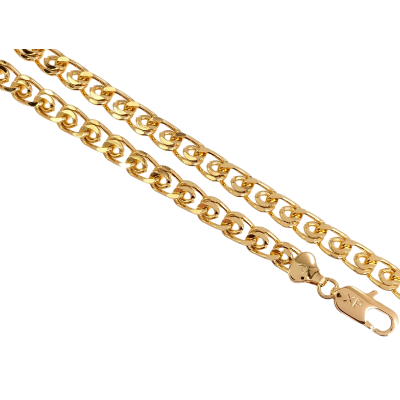 Цепочка Xuping Позолота 18K Плетение Лав длина 45см х 7мм фото №1