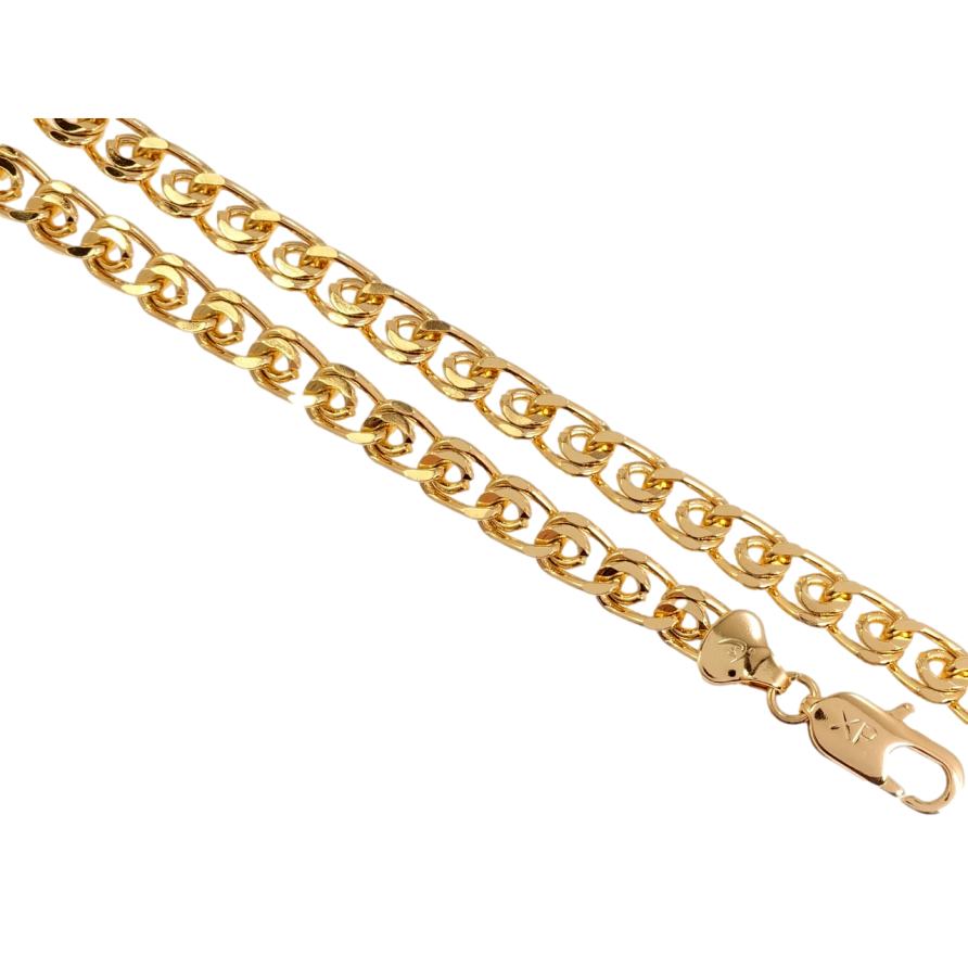 Цепочка Xuping Позолота 18K Плетение Лав длина 45см х 7мм фото №1