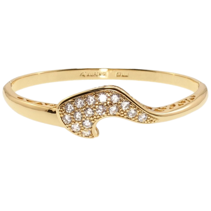 Браслет Xuping Позолота 18K Фігурна вставка з цирконієм ø 5,6см фото №21 Браслет Xuping Позолота 18K Фігурна вставка з цирконієм ø 5,6см фото №21