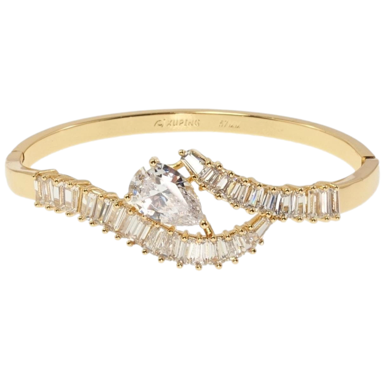 Браслет Xuping Позолота 18K Кристальні обійми ø 6см фото №13