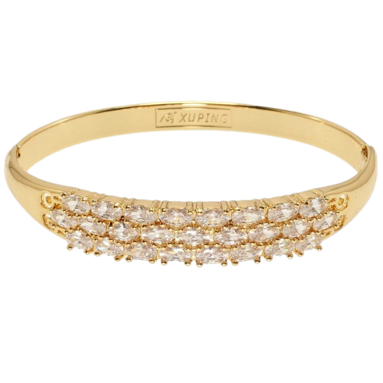 Браслет Xuping Позолота 18K Кристальное очарование ø 6см фото №8