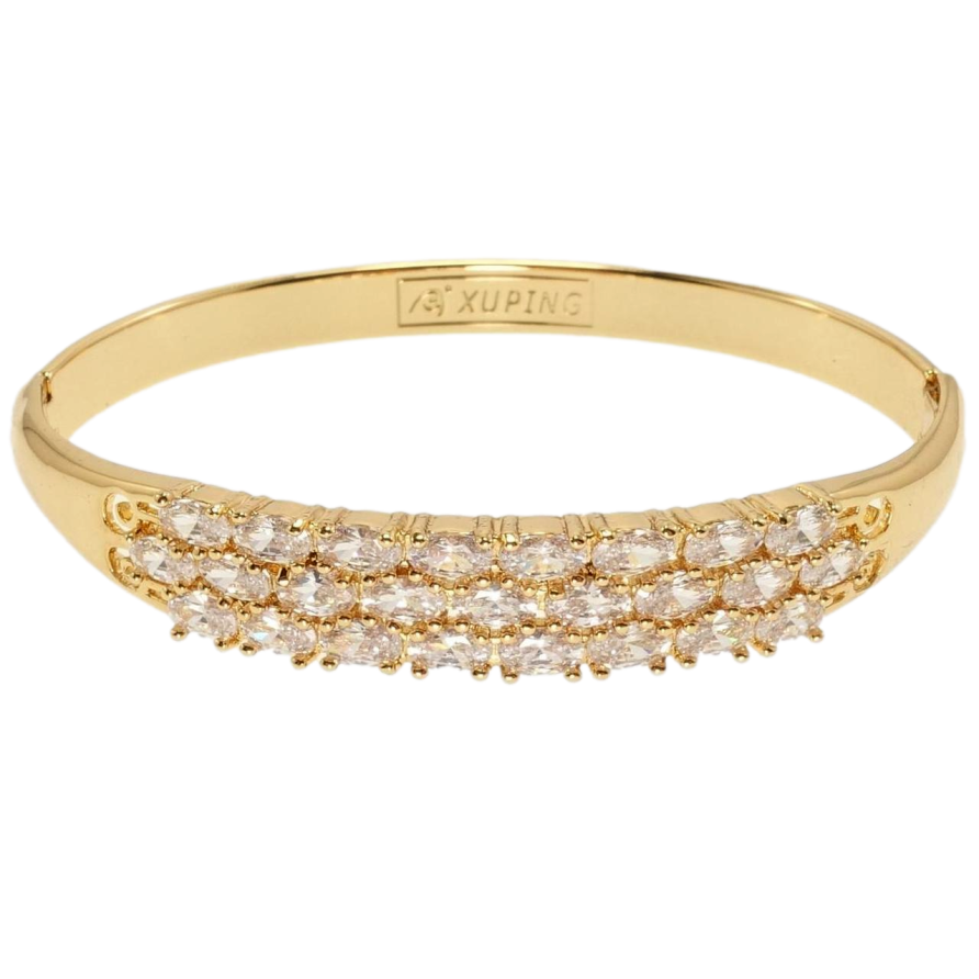 Браслет Xuping Позолота 18K Кристальна чарівність ø 6см фото №1