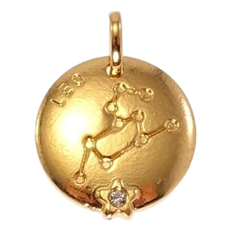 Кулон Xuping Позолота 18 К Круглий Двосторонній Медальйон Знак Зодіаку Лев фото №1 Кулон Xuping Позолота 18 К Круглий Двосторонній Медальйон Знак Зодіаку Лев фото №1