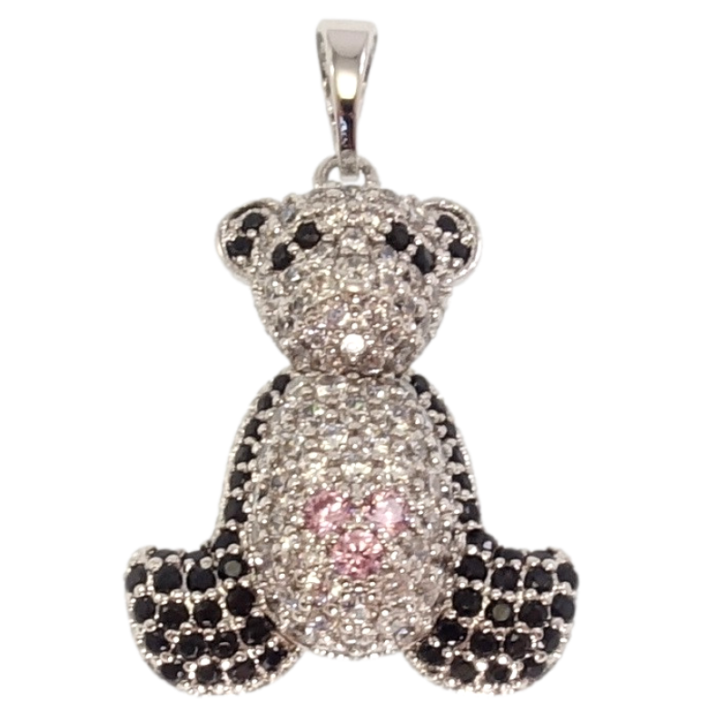 Кулон Xuping Родій Ведмедик інкрустація цирконій фото №1 Кулон Xuping Родій Ведмедик інкрустація цирконій фото №1
