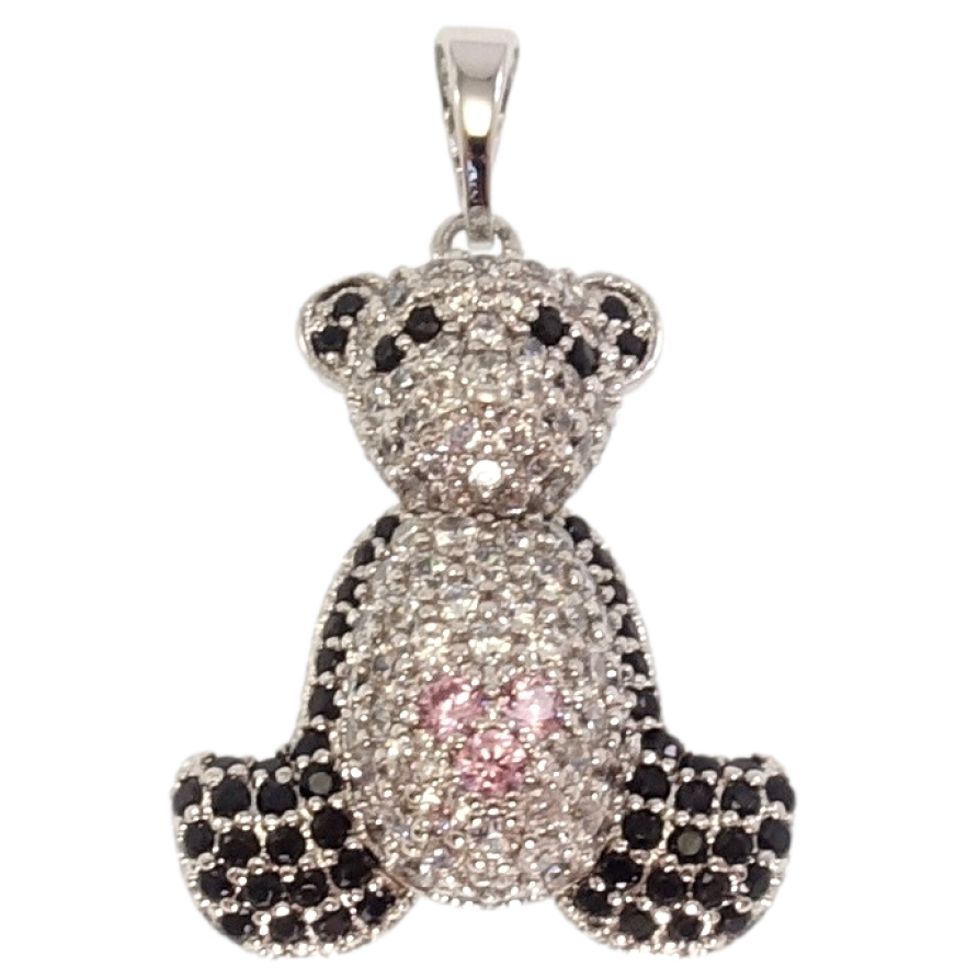 Кулон Xuping Родій Ведмедик інкрустація цирконій фото №1 Кулон Xuping Родій Ведмедик інкрустація цирконій фото №1